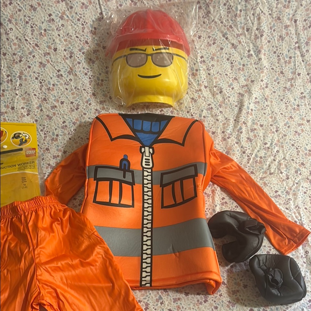 LEGO Orange Construction Worker Costume